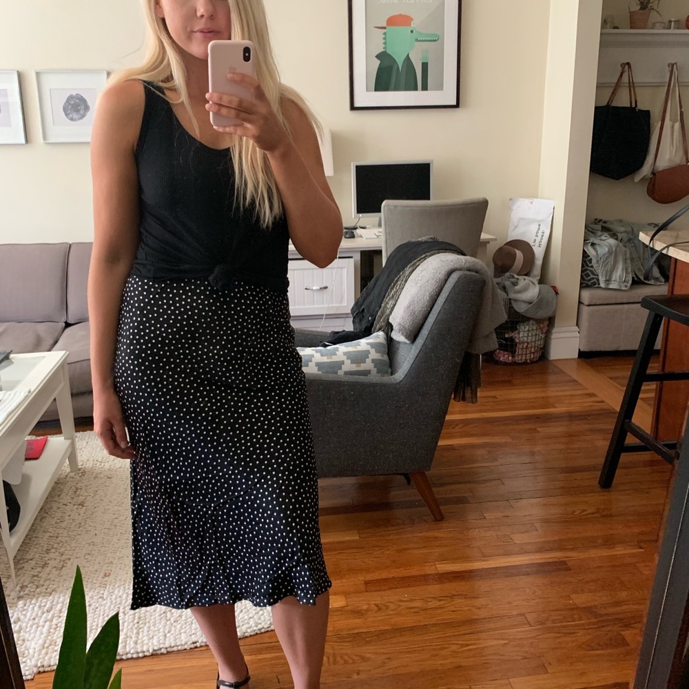 Abercrombie Black and White Polka Dot Skirt